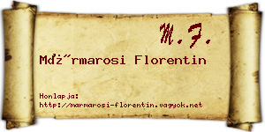 Mármarosi Florentin névjegykártya